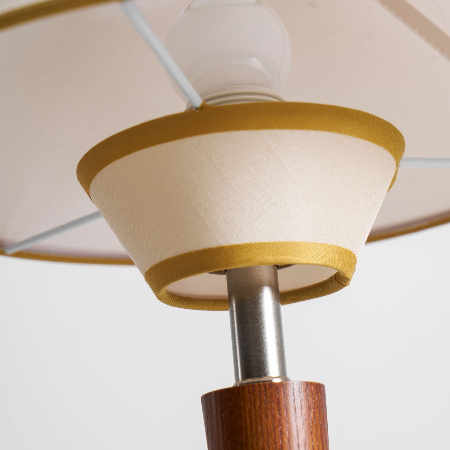Zymorica | Midcentury Modern Walnut Column Accent Table Lamp