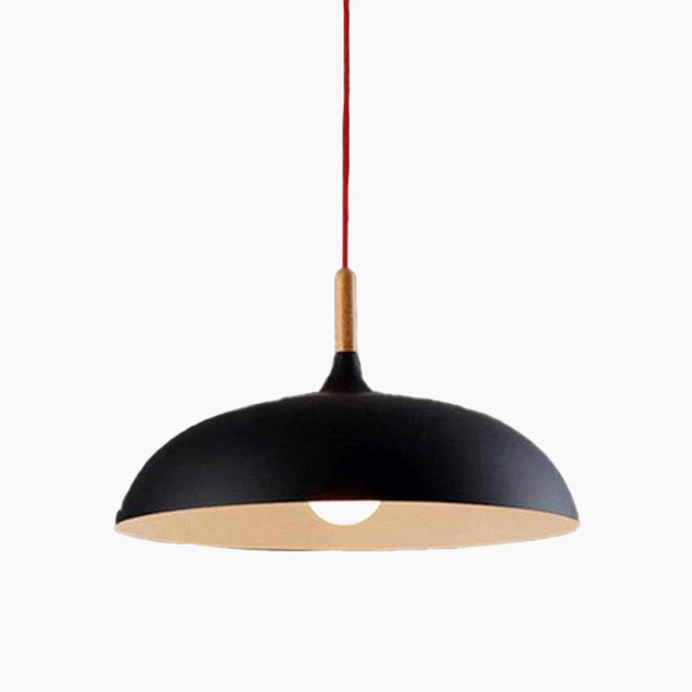 Valenthia | Nordic Dome Timber Accent Pendant Light
