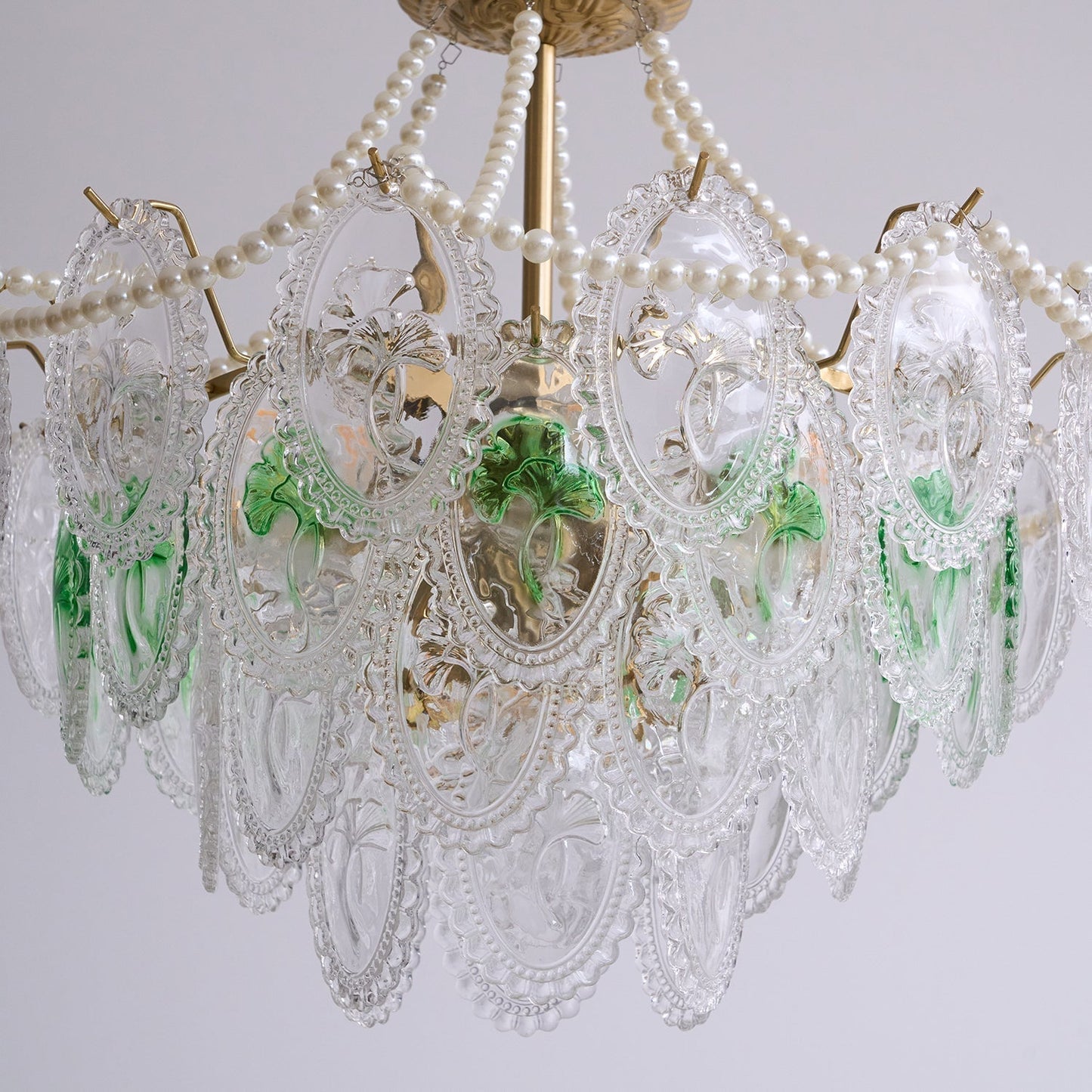 Solvair | Radiant Cascading Pearl Luxury Glass Chandelier