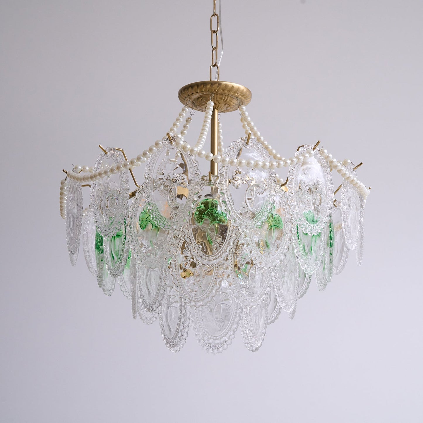 Solvair | Radiant Cascading Pearl Luxury Glass Chandelier