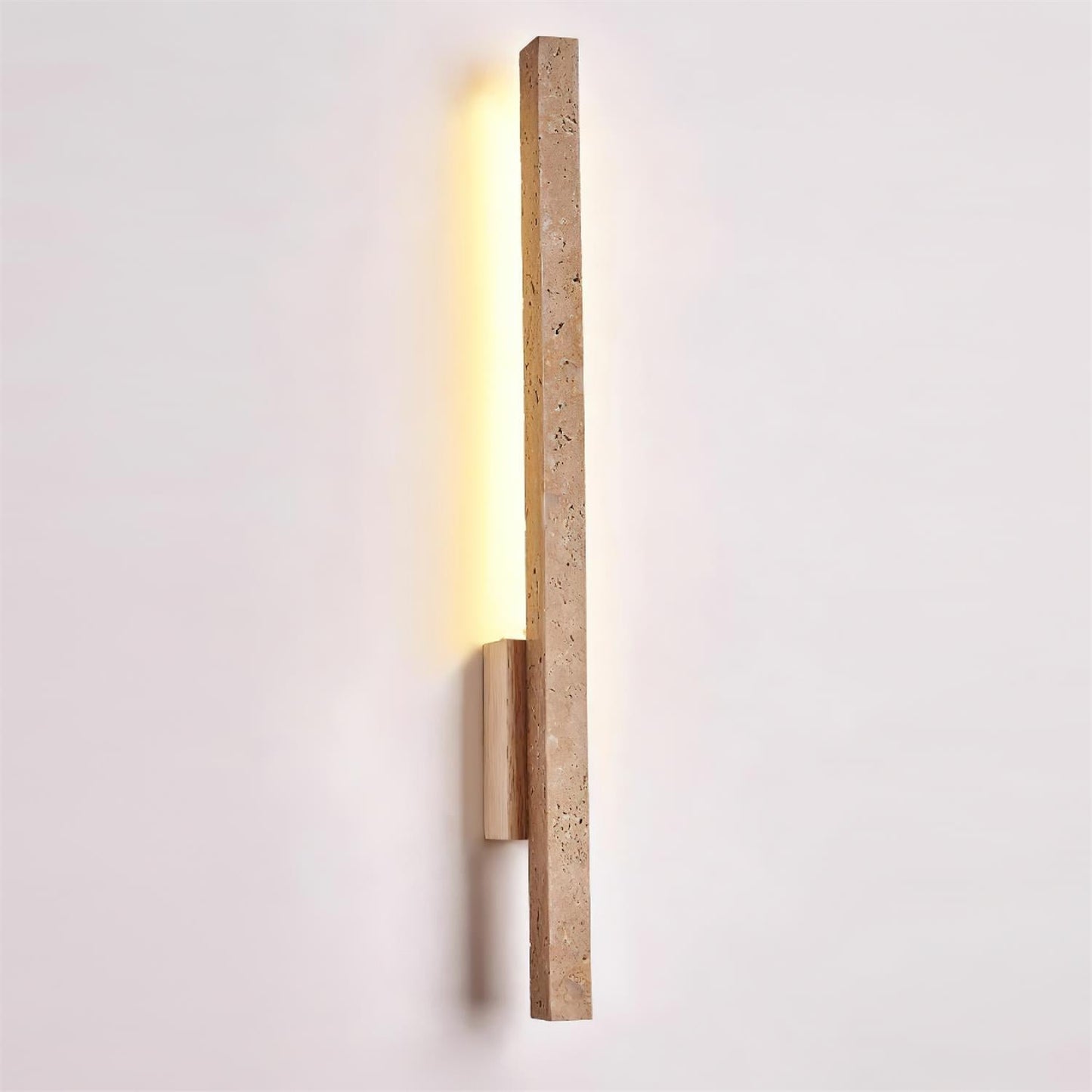Aeryss | Linear Architectural Travertine Stone Wall Light Sconce
