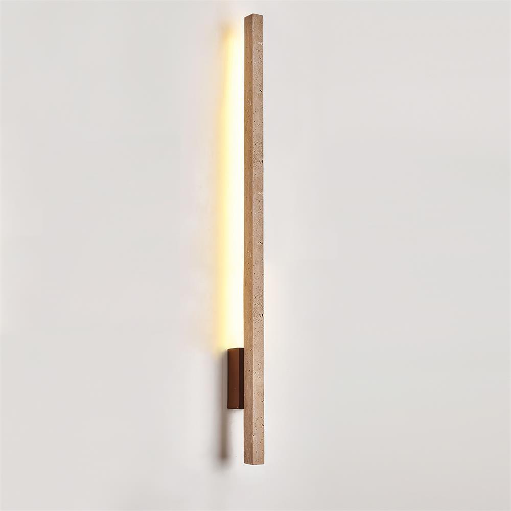 Aeryss | Linear Architectural Travertine Stone Wall Light Sconce