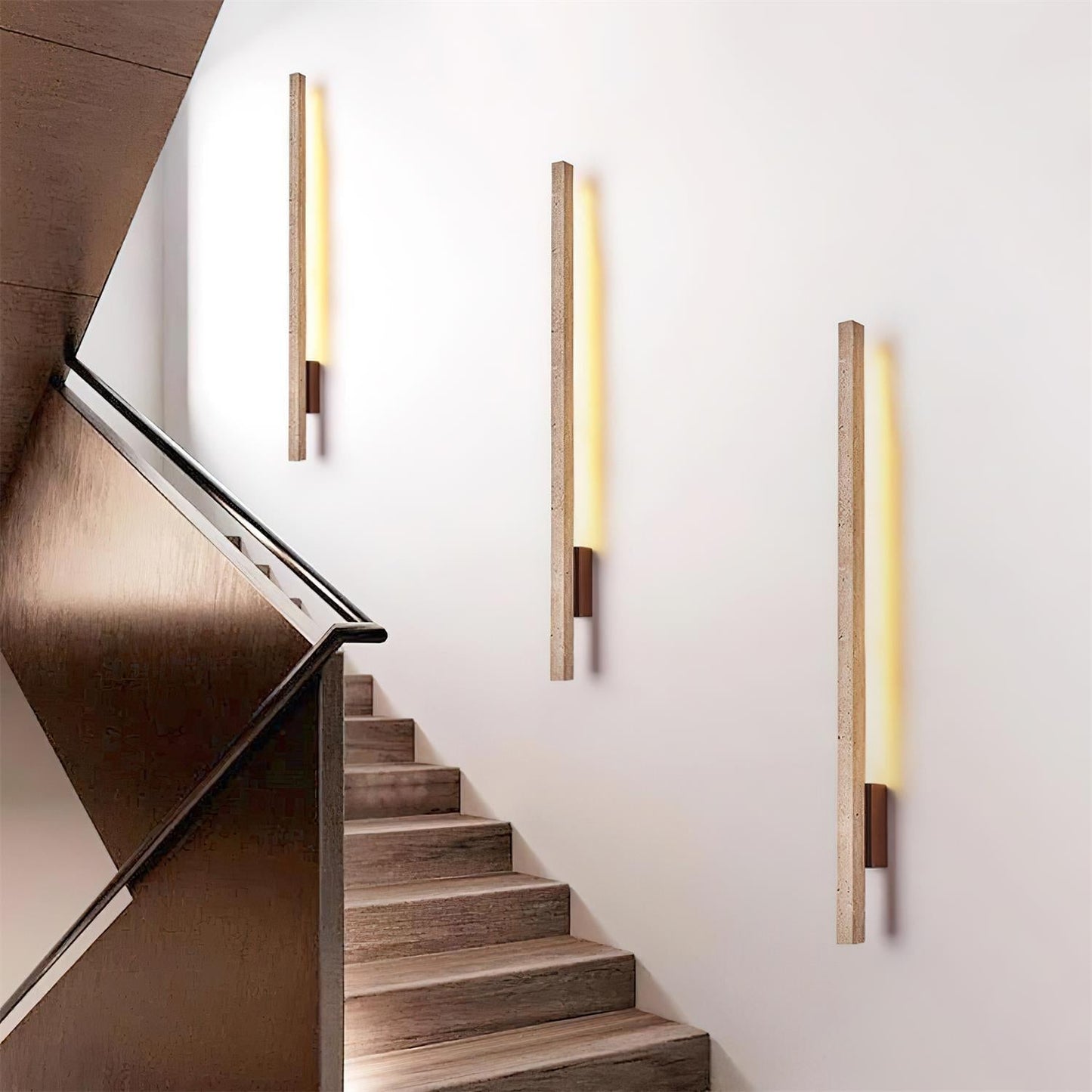 Aeryss | Linear Architectural Travertine Stone Wall Light Sconce