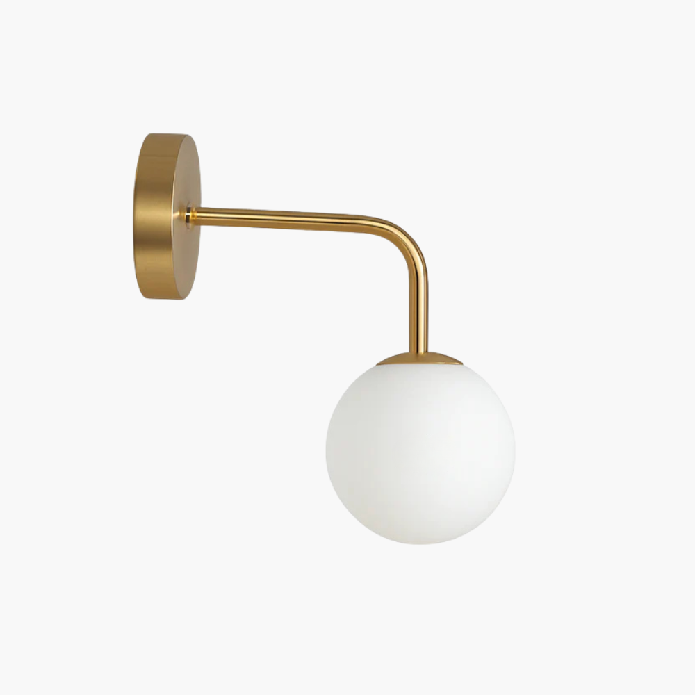Velentia | Minimalist Frosted Sphere Nordic Glass Wall Light