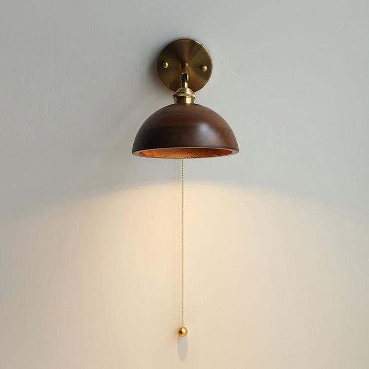 Thorgren | Midcentury Geometric Cone Silhouette Wooden Wall Light