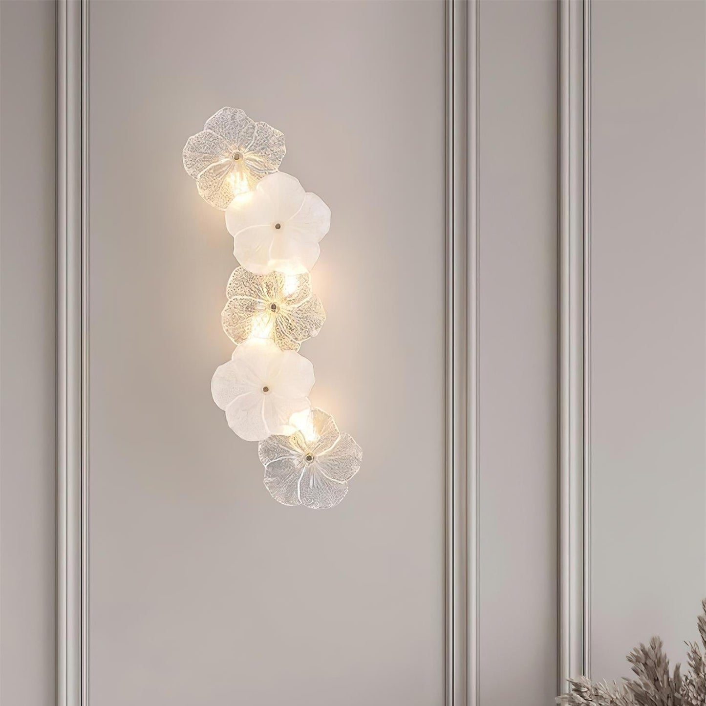 Erislys | Botanical Bloom Sculptural Glass Petal Wall Light
