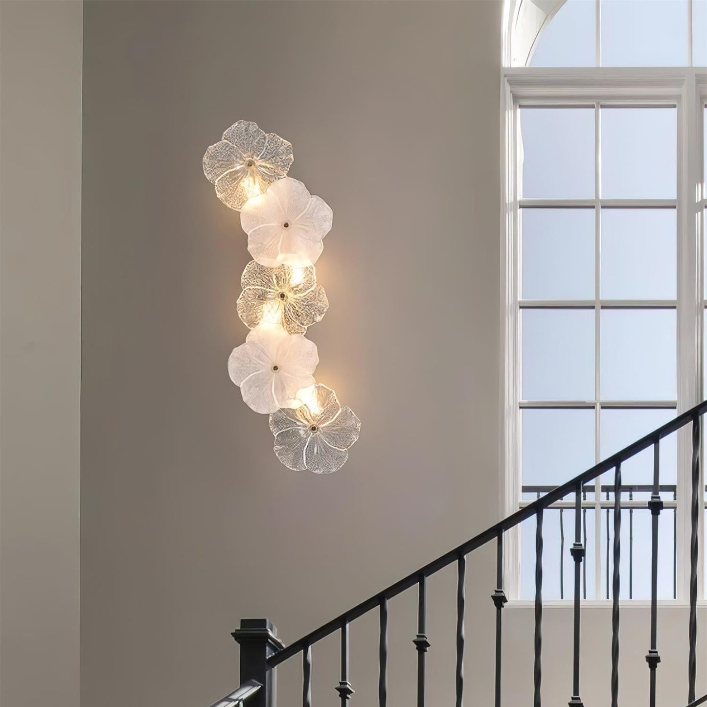 Erislys | Botanical Bloom Sculptural Glass Petal Wall Light