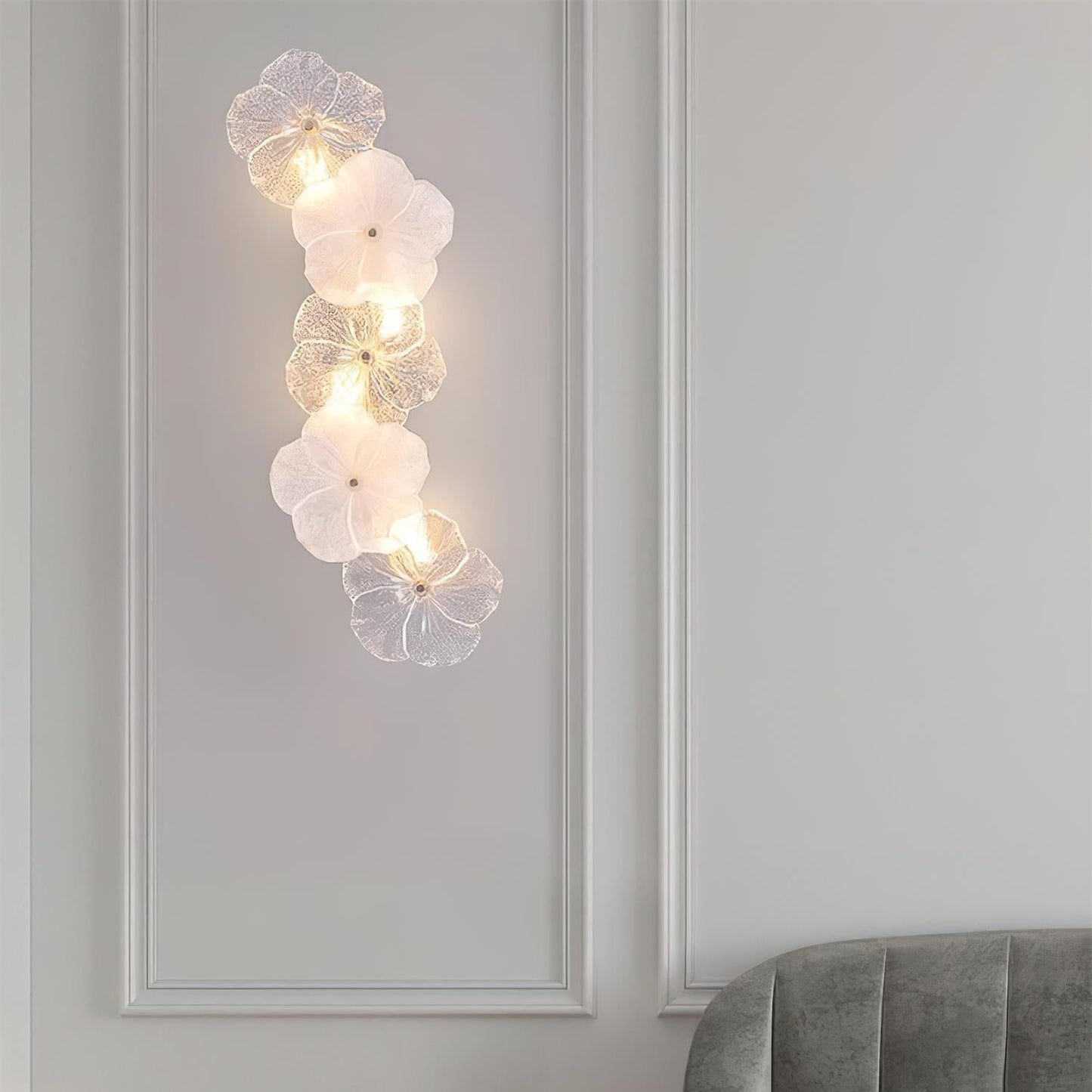Erislys | Botanical Bloom Sculptural Glass Petal Wall Light