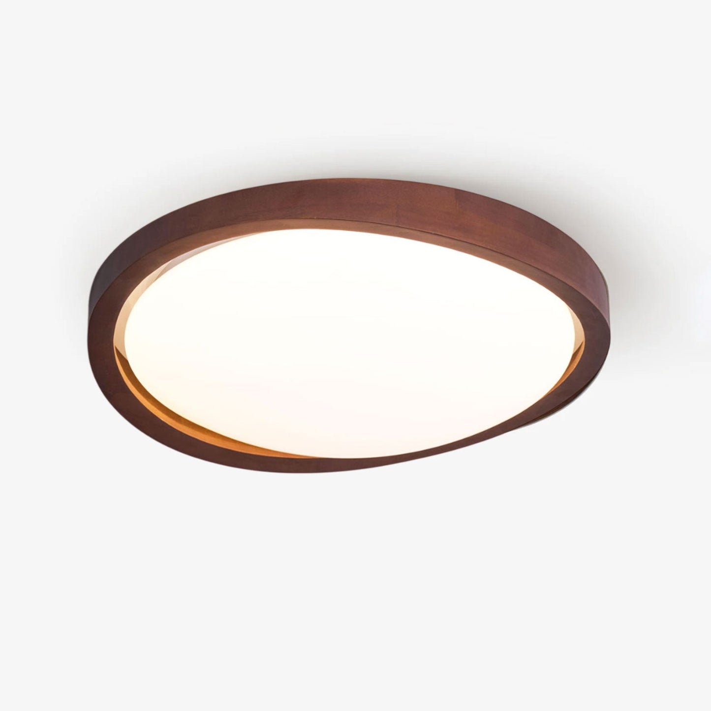 Kaelisyn | Organic Curved Wooden Geometric Silhouette Flush Mount Ceiling Light