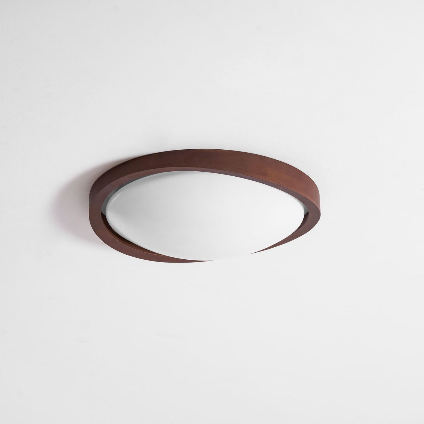 Kaelisyn | Organic Curved Wooden Geometric Silhouette Flush Mount Ceiling Light