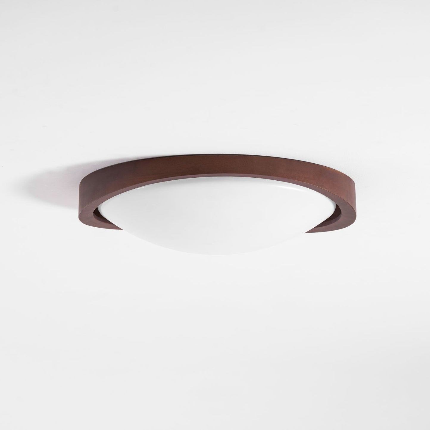 Kaelisyn | Organic Curved Wooden Geometric Silhouette Flush Mount Ceiling Light