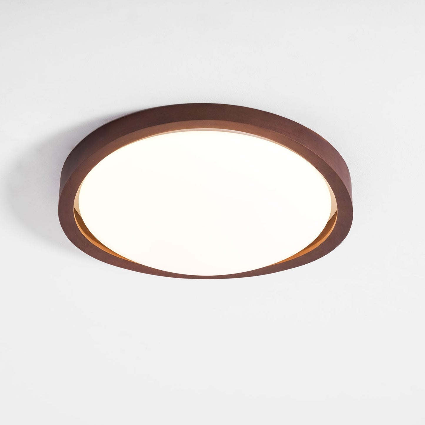 Kaelisyn | Organic Curved Wooden Geometric Silhouette Flush Mount Ceiling Light