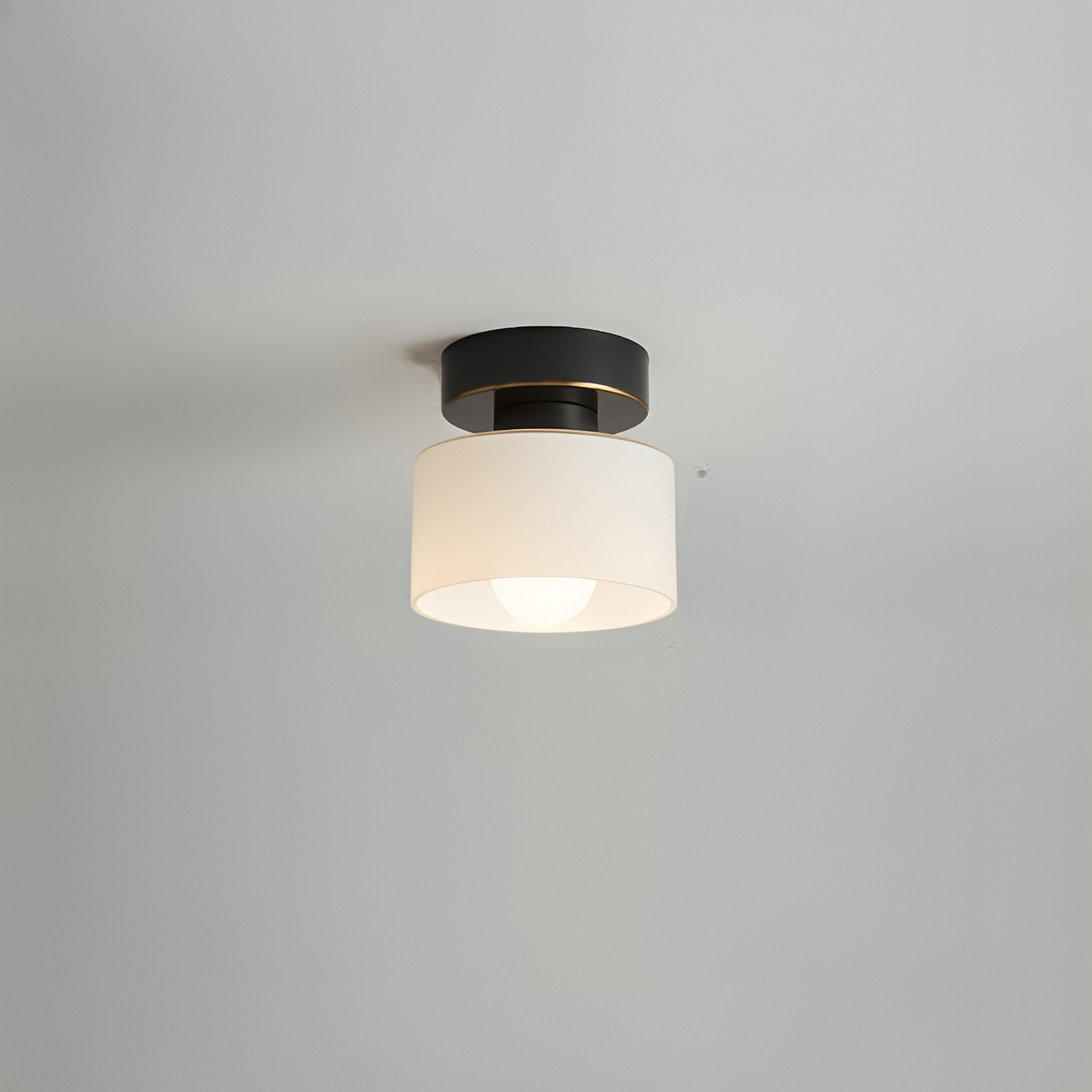 Aurel | Modern Bauhaus Cylindrical Glass Flush Mount Ceiling Light