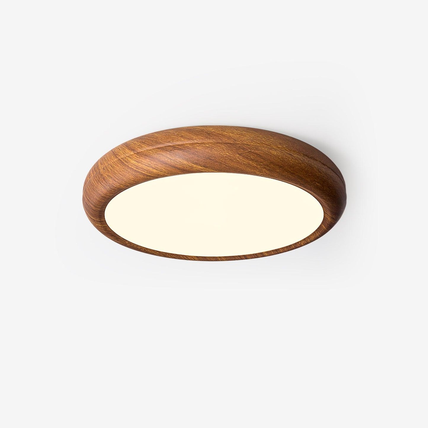 Liro | Elegant Round Wood Grain Flush Mount Ceiling Light