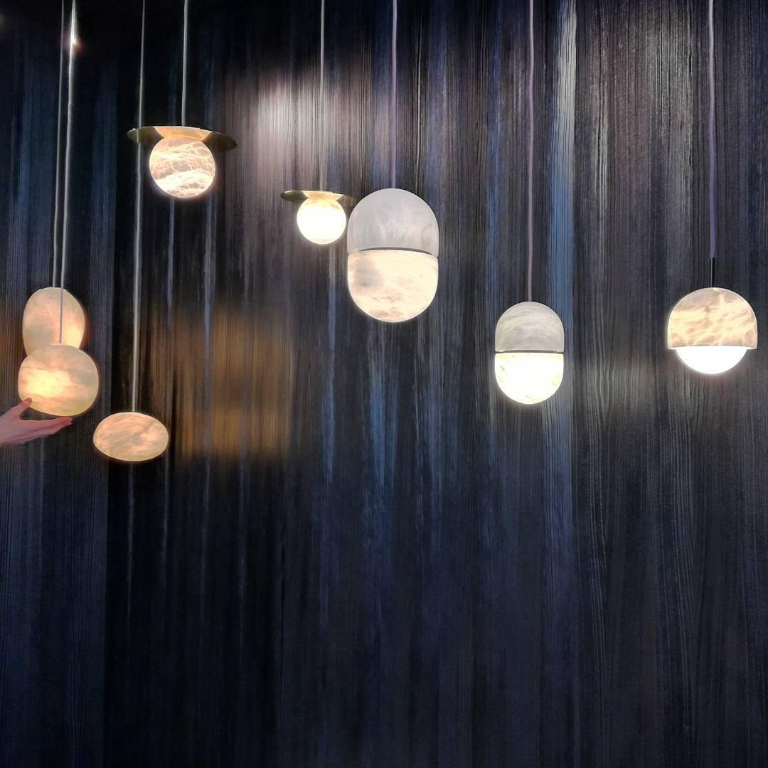 Caythos | Sculptural Capsule Alabaster Stone Pendant Light