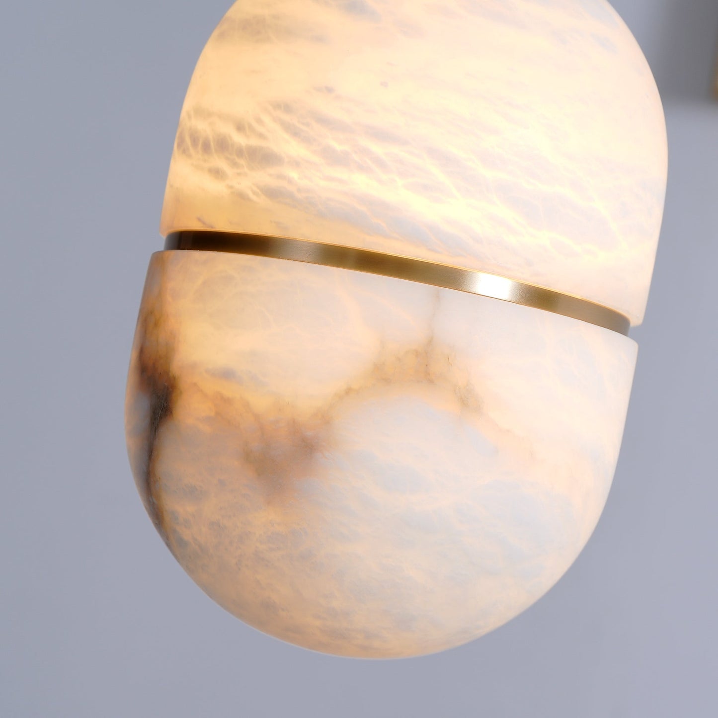 Caythos | Sculptural Capsule Alabaster Stone Pendant Light