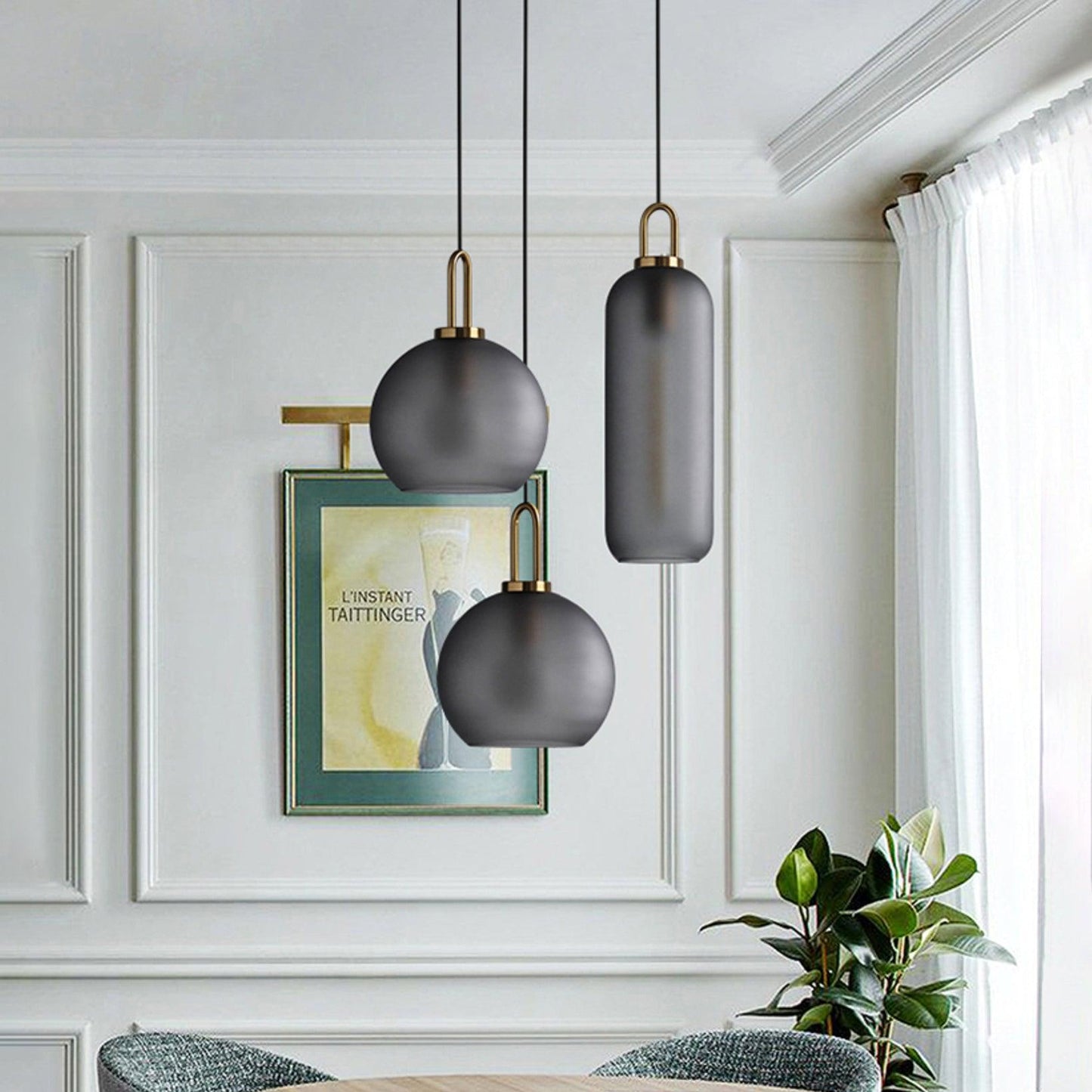 Kyntara | Contemporary Asymmetric Elliptical Glass Pendant Light