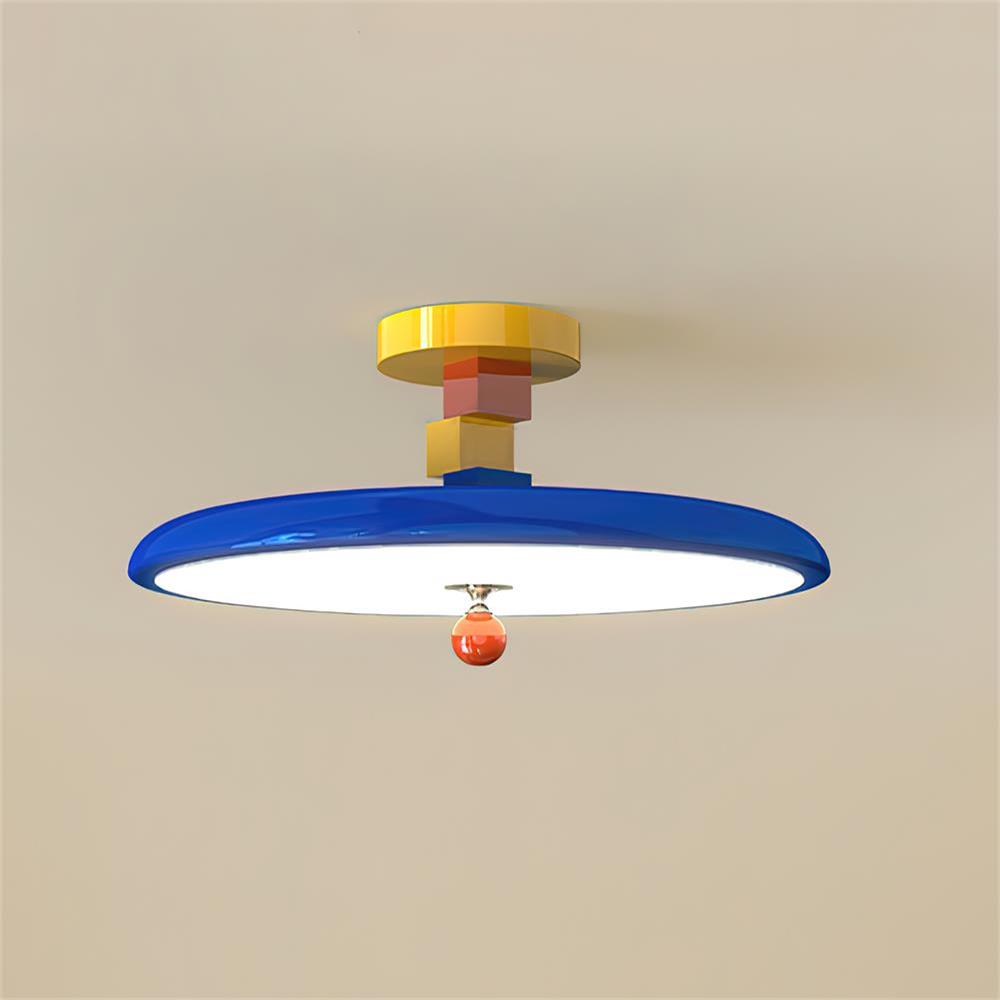 Luvara | Playful Geometric Halo Acrylic Flush Mount Ceiling Light