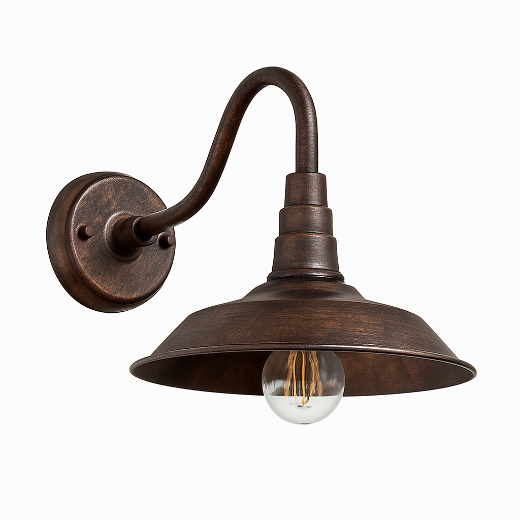 Vezorma | Vintage Rustic Metal Lantern Style Outdoor Wall Light