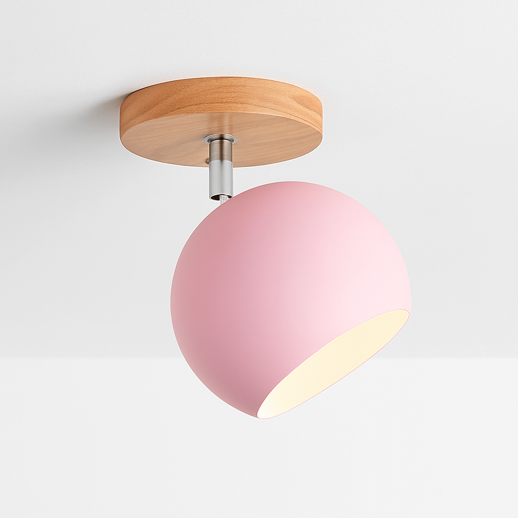 Dervian | Modern Spherical Adjustable Wood And Metal Ceiling Light