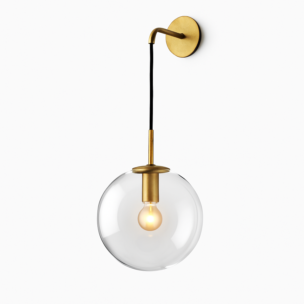 Virello | Modern Glass Globe Industrial Wall Light