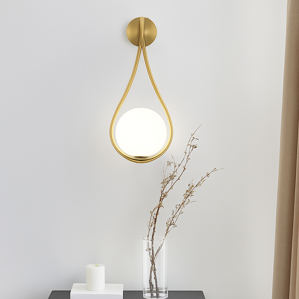 Feroliq | Modern Frosted Glass Globe Wall Light