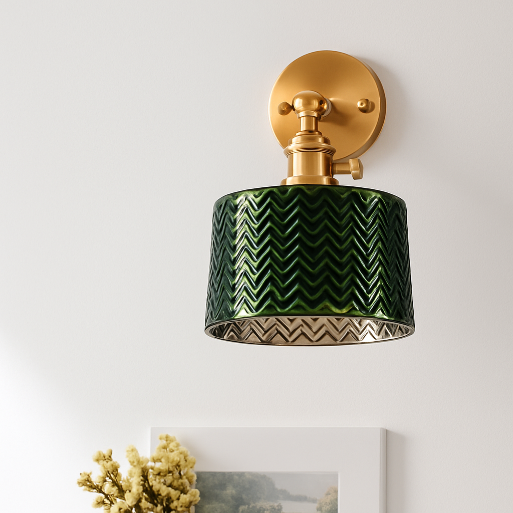 Zyphorin | Nordic Retro Glass Shade Modern Wall Light