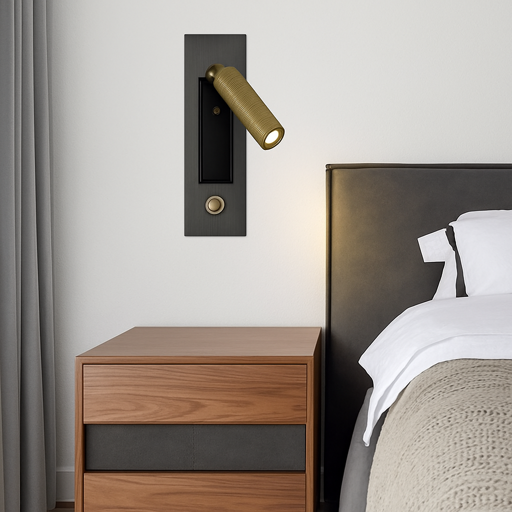 Virello | Minimalist Recessed Square Reading Wall Light Lamp