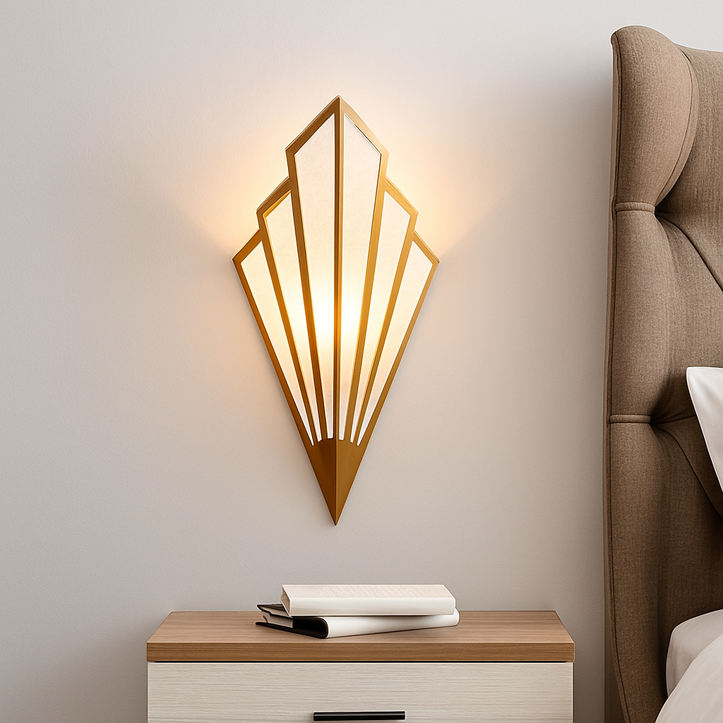 Veltrium | Modern Geometric Triangle LED Metal Wall Light