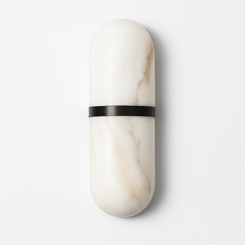 Kendravax | Neoclassic Marbled Texture Curved Wall Light
