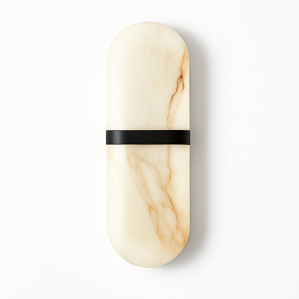 Kendravax | Neoclassic Marbled Texture Curved Wall Light