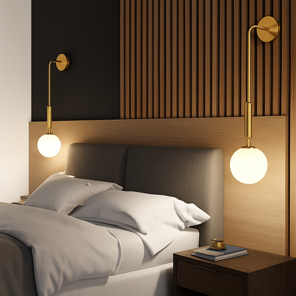 Velentia | Minimalist Frosted Sphere Nordic Glass Wall Light