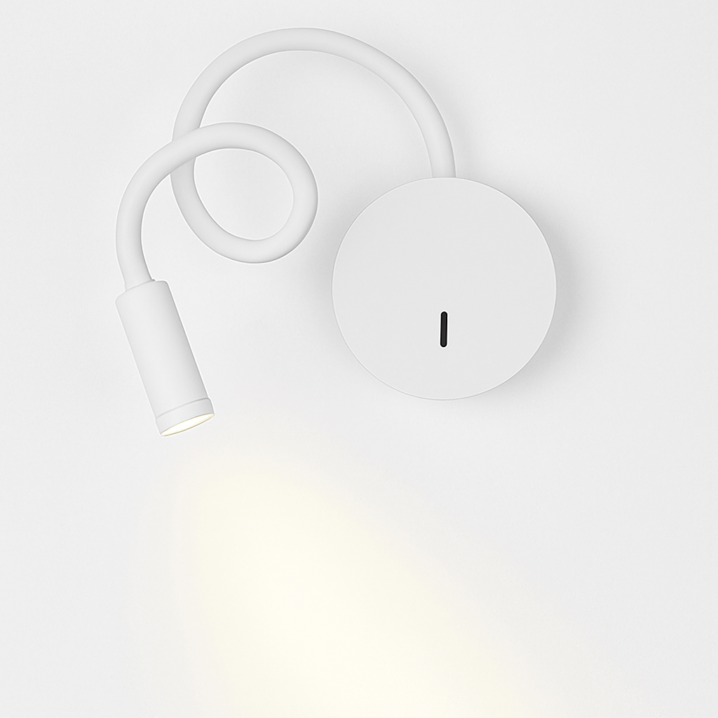 Delvoryn | Minimalist Adjustable Gooseneck Reading Wall Light