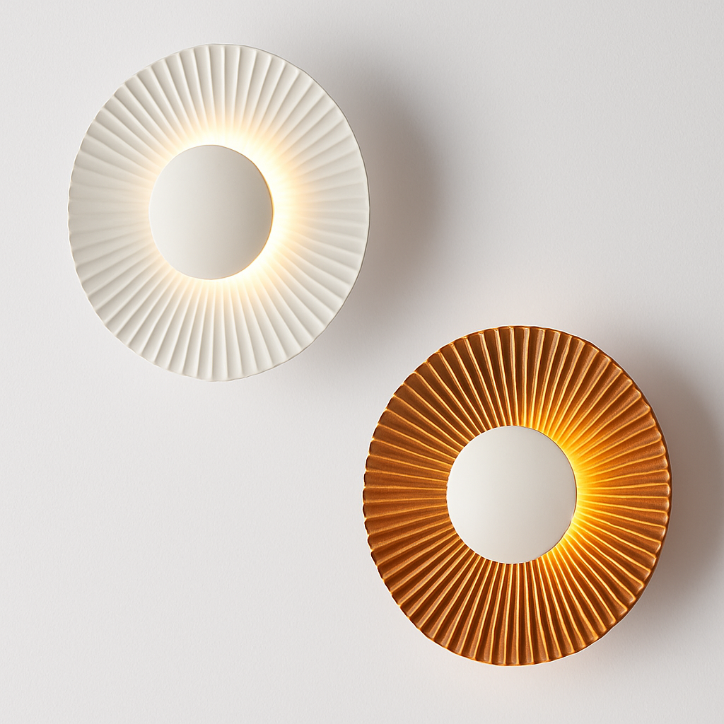 Wirello | Modern Sunburst Sculpture Metal Wall Light Lamp
