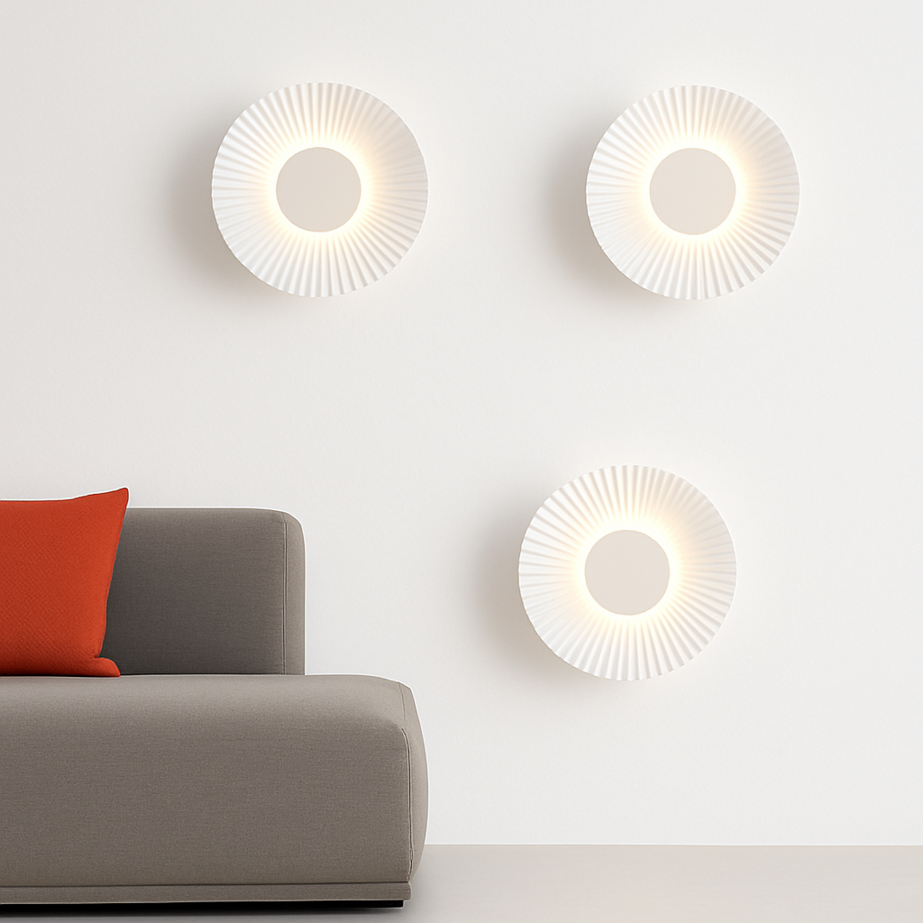 Wirello | Modern Sunburst Sculpture Metal Wall Light Lamp