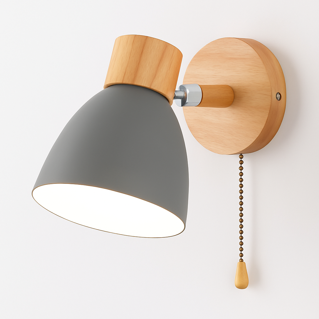 Kryllea | Modern Minimalist Wooden Pillar Up Down Wall Light