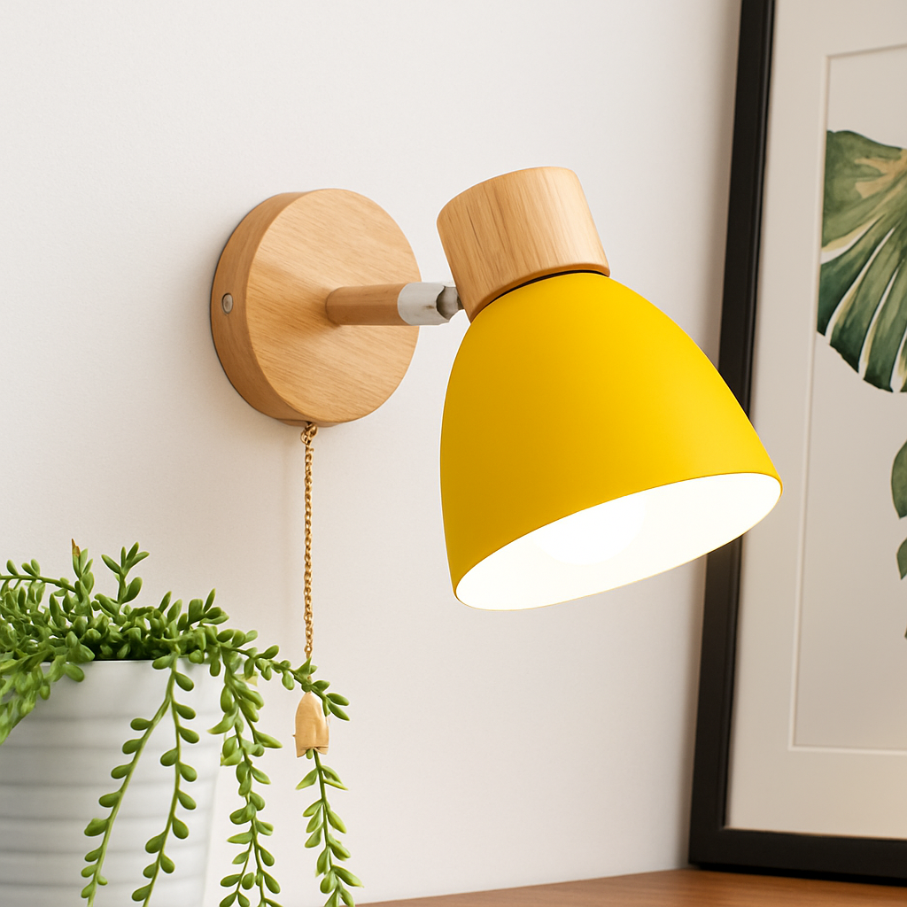 Kryllea | Modern Minimalist Wooden Pillar Up Down Wall Light