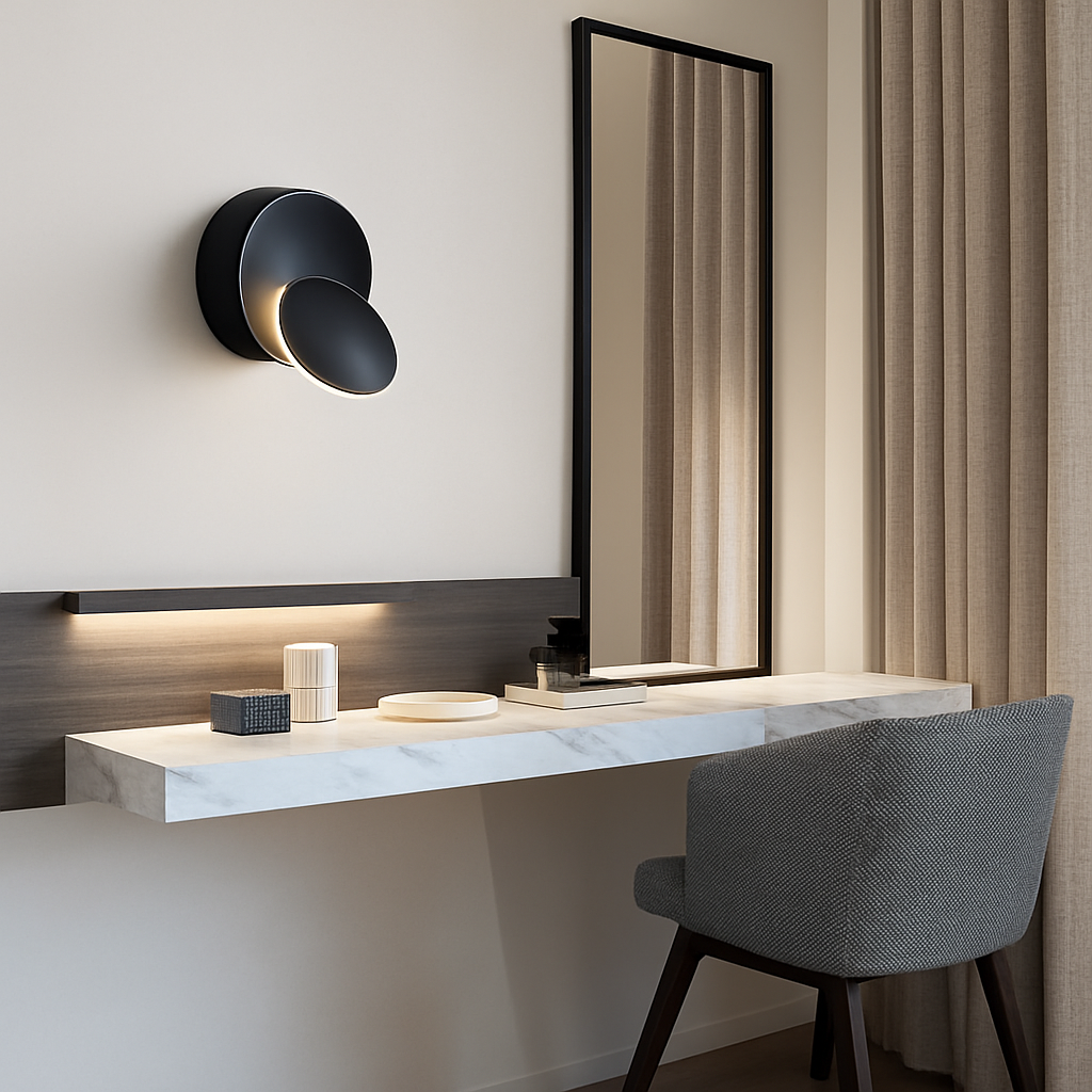 Velione | Round Minimalist Adjustable Modern Wall Light Fixture