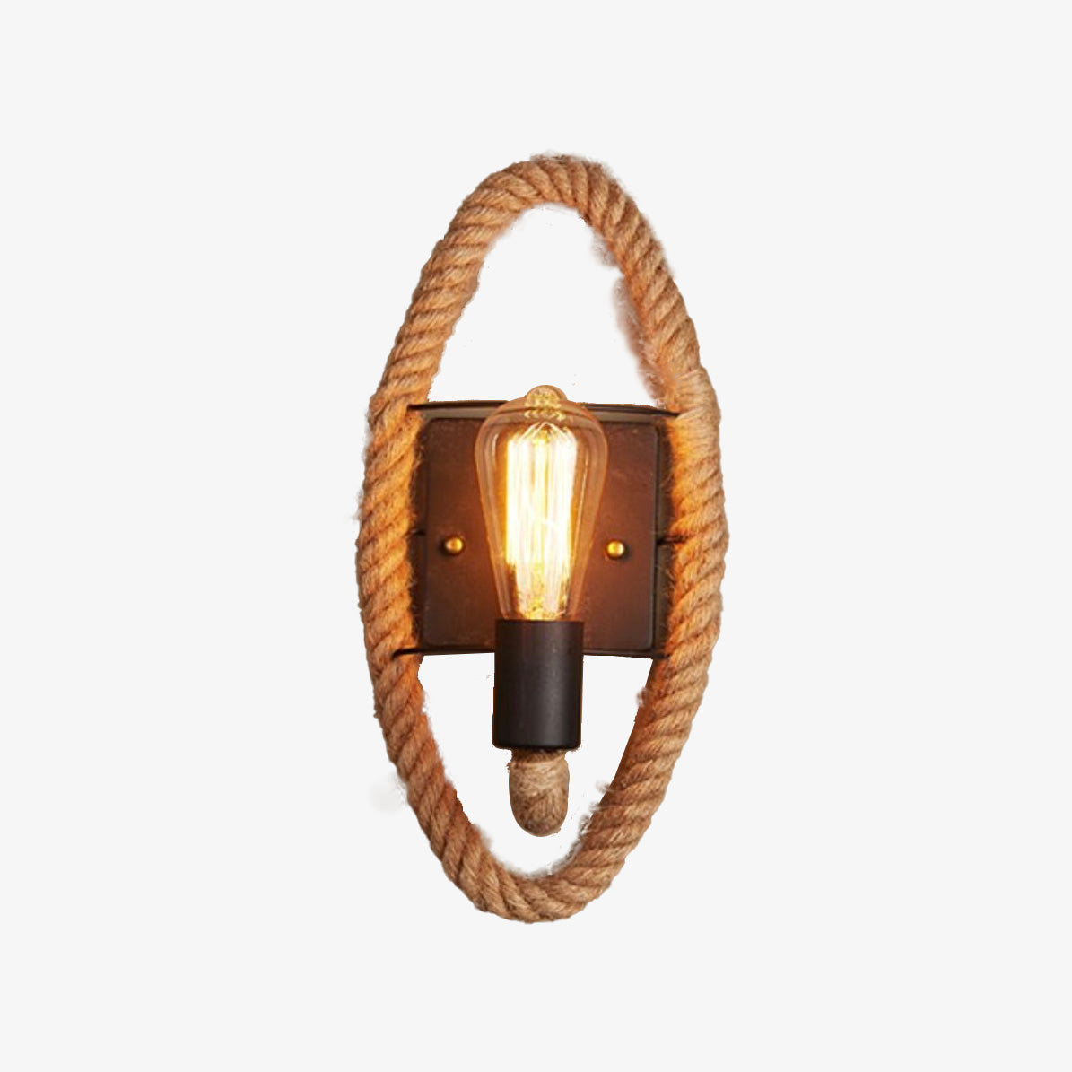 Valthorne | Twisted Rope Silhouette Vintage Arc Wall Light