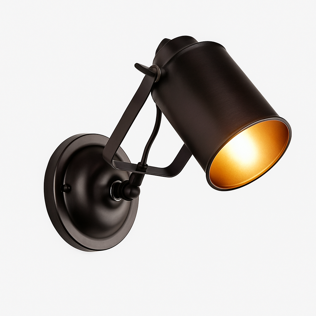 Vesquro | Adjustable Industrial Metal Spot Wall Light Fixture