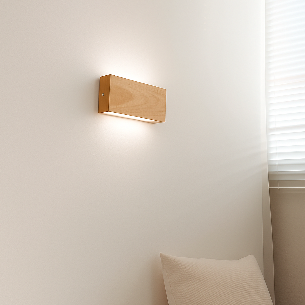 Vondelme | Japanese Style Architectural Timber Sconce Wall Light