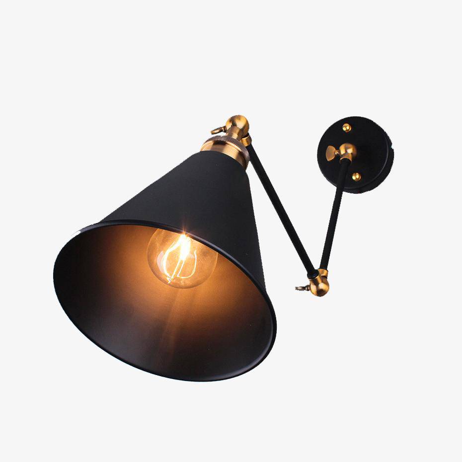 Zandroma | Vintage Domed Steel Adjustable Wall Light