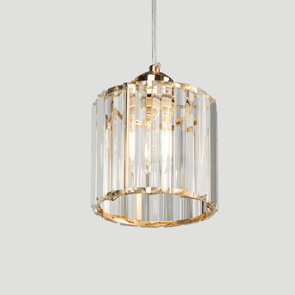 Cubica | Contemporary Multi-Light Metal And Crystal Prism Pendant Light