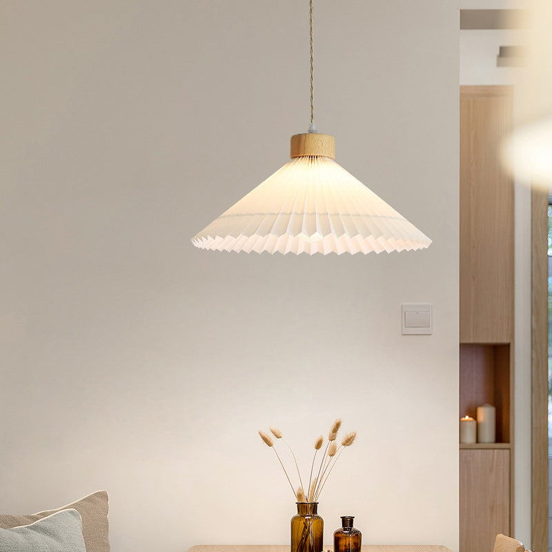 Luvithos | Architectural Cluster Plissé Pleated Timber Pendant Light