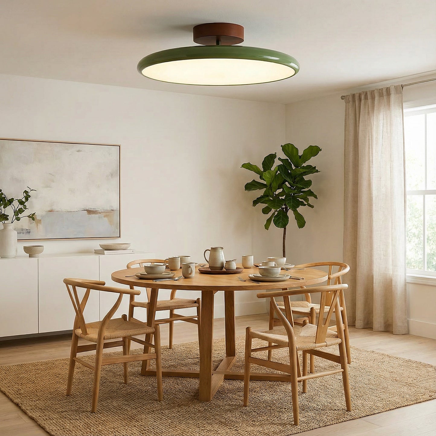Aerie | Minimalist Scandinavian Adjustable Flush Mount Ceiling Light