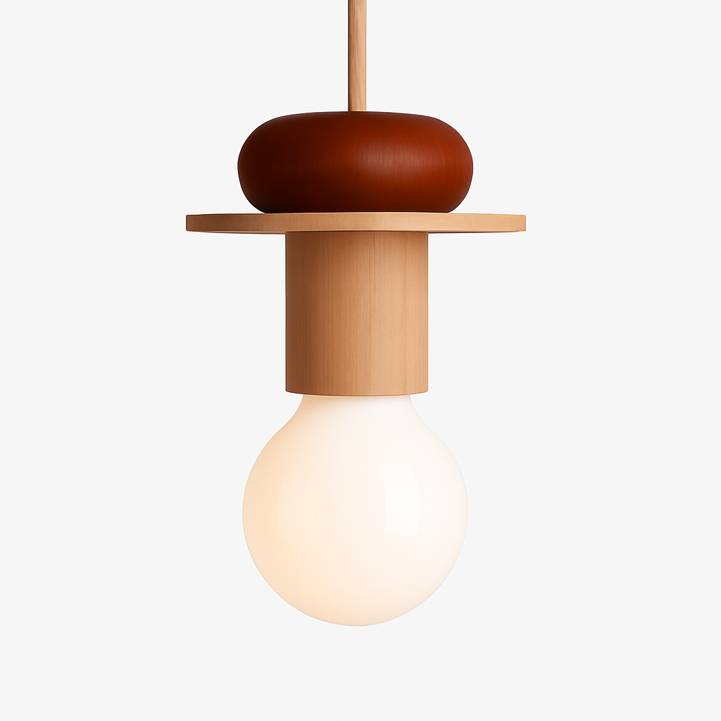 Venrione | Nordic Minimalist Wood Metal Pendant Ceiling Light Fixture