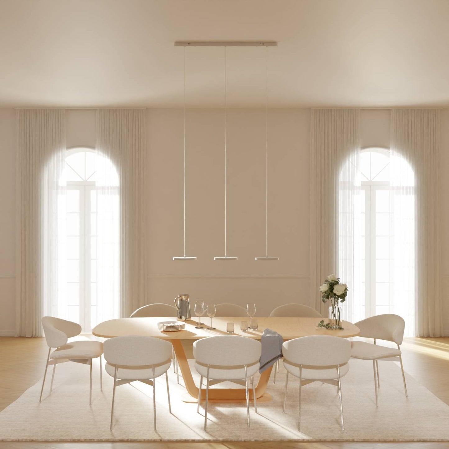 Aero | Modern Dimmable Height Adjustable Saucer Pendant Light