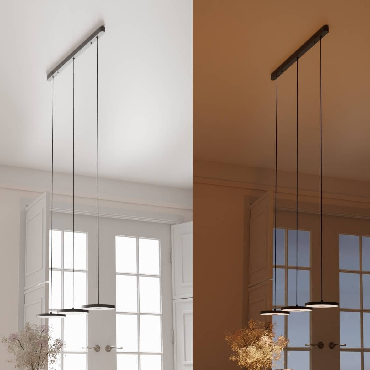 Aero | Modern Dimmable Height Adjustable Saucer Pendant Light