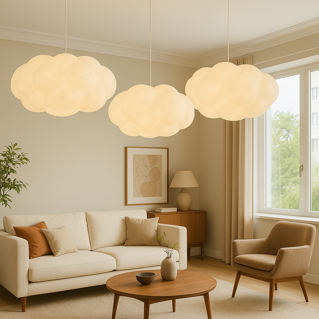 Nubis | Modern Sculptural Floating Cloud Pendant Light