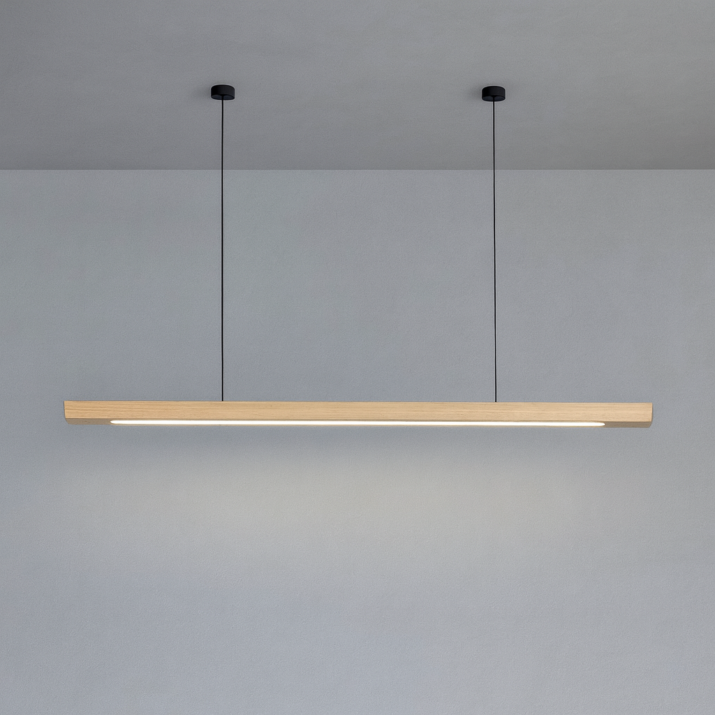 Ligna | Modern Scandinavian Linear Wooden Pendant Light